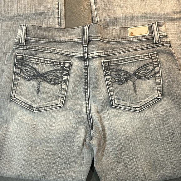 Glo Grey Wash Denim Jeans, size 9. Retro, BellBottoms, 5 pocket style Vintage - Picture 9 of 9